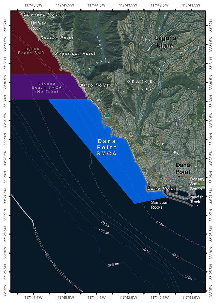 Map of Van Damme State Marine Conservation Area - click to enlarge in new tab